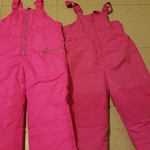 Snow suit pants ..one is a medium 5-6 , the other4